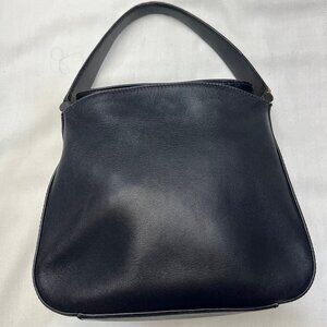 1990's vintage Black Coach handbag - Elegant lines and design - Near Mint
